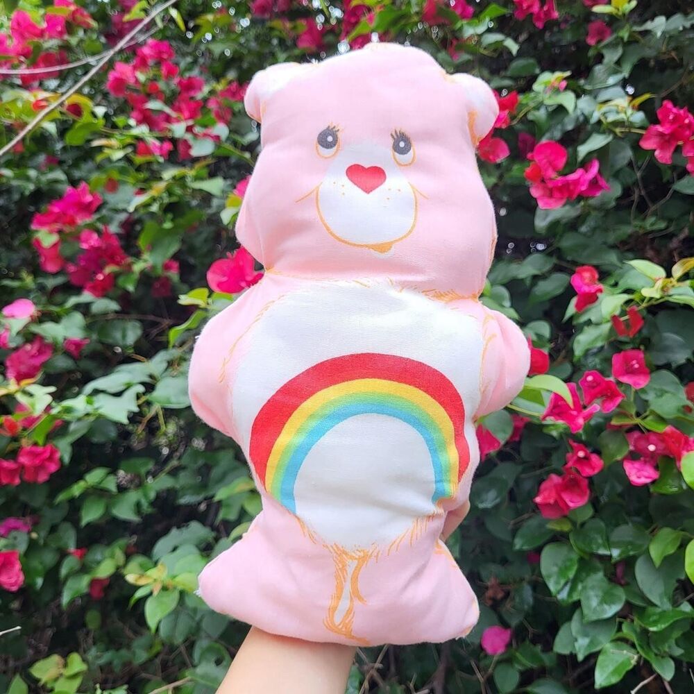 Vintage Handmade Cheer Bear Care Bear Pillow
